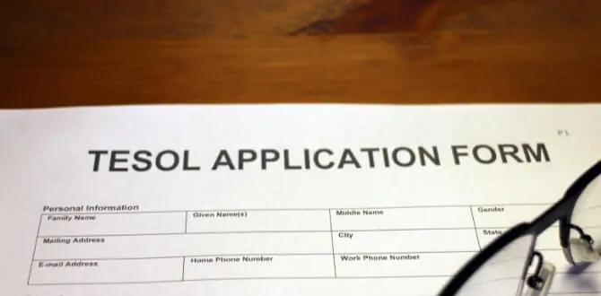 TESOL Application form