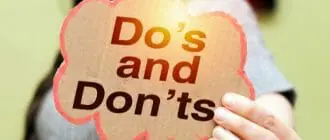 Do's and don'ts in class rules