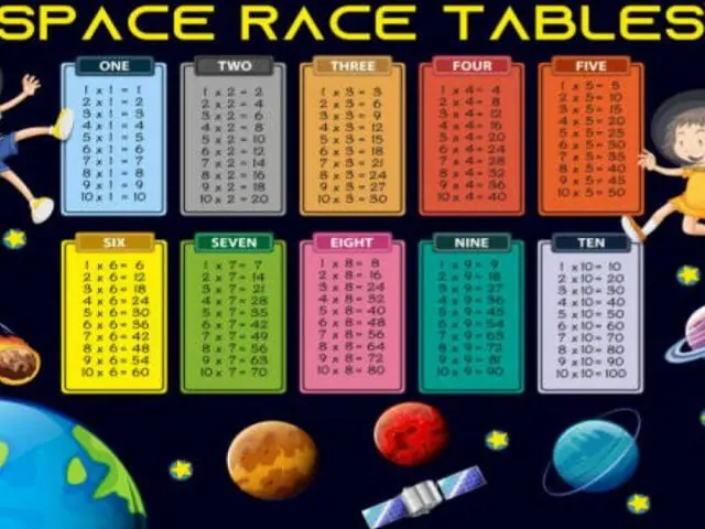 space race tables theme