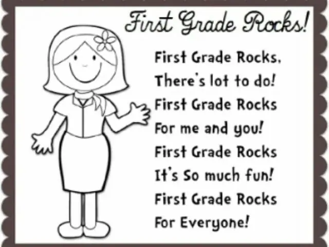 first grade rocks poem