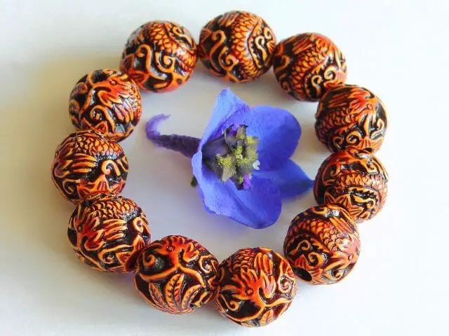 wooden bead bracelet