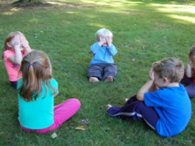 primary school kids activity in school premises